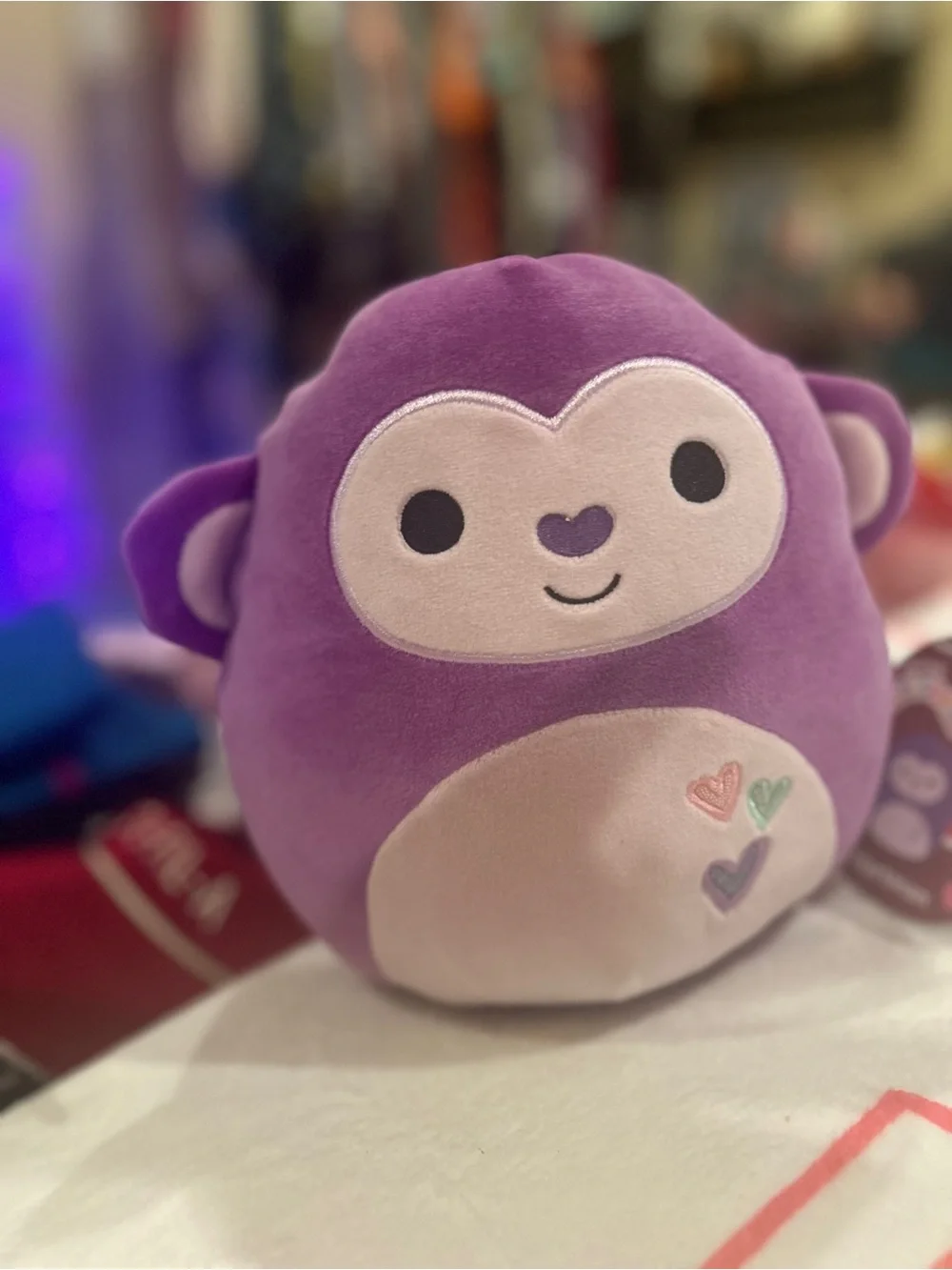 Jazwares Squishmallow Purple Plush Monkey Pet Toy